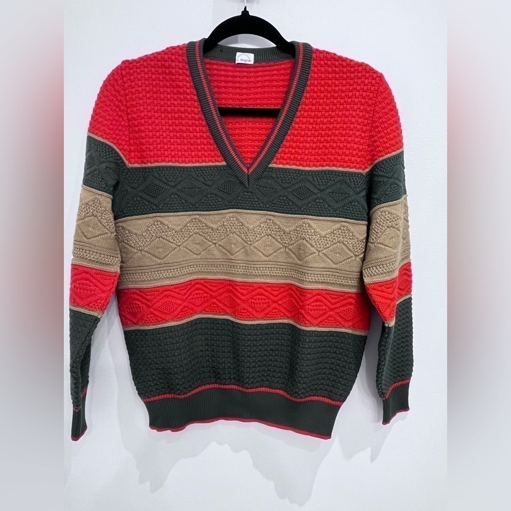 VINTAGE Bogner v neck wool sweater size 36